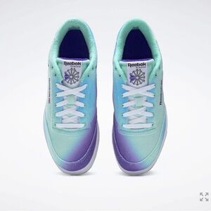 Reebok Teal and Purple Ombre Sneakers